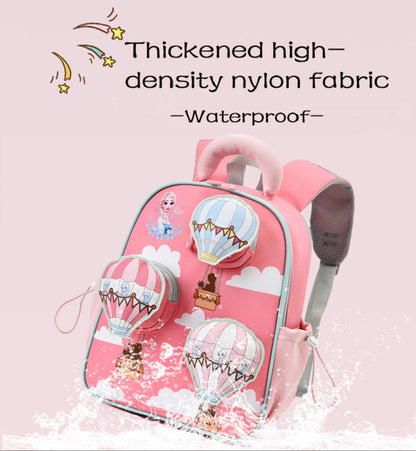 3D Hot Air Balloon Character School Backpack