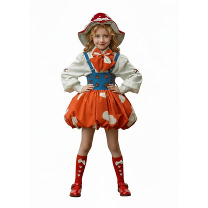 Girls Mushroom Dress Costume