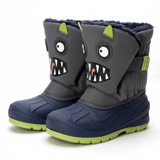 Children's Cute Cartoons Winter Hug Snow Boots - Monster