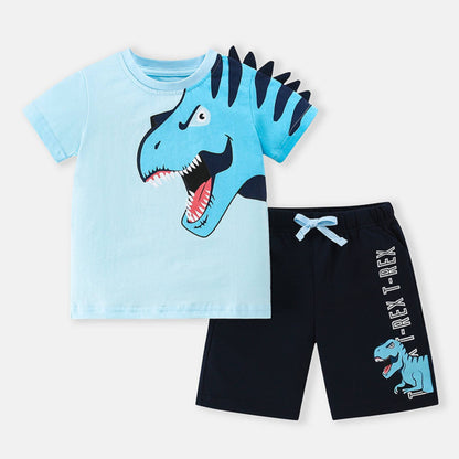 Boys Cute Cartoon Summer 2-Piece Outfit Set