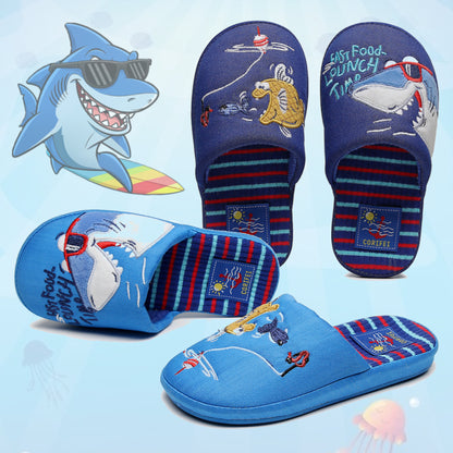 Children's Fin-tastic Fast Food Lunch Time Closed-Toe Home Slippers