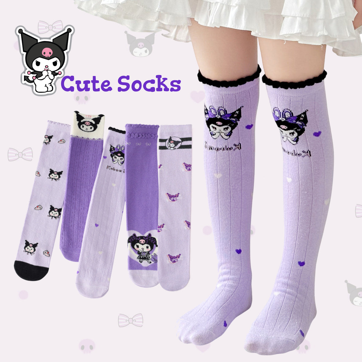 Adorable Kuromi Knee-High Ultra Soft Socks