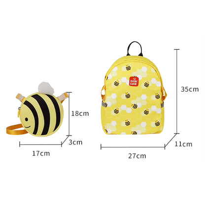Supercute 2-in-1 Little Bee Kids Backpack with Detachable Crossbody Bag