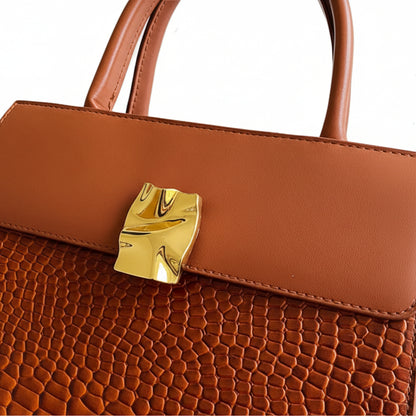 Crocodile-Patterned Crossbody/Handbag.