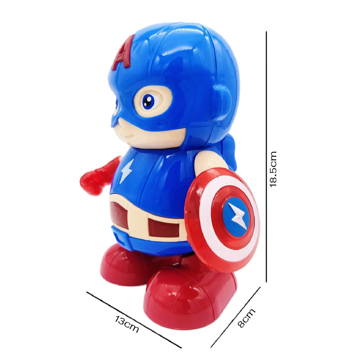 360 Degree Rotating Dance Hero Interactive Superhero Action Figure with Lights & Music