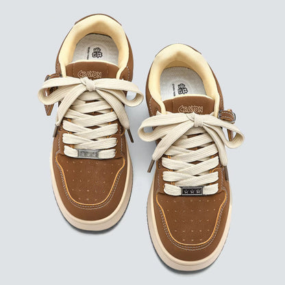 Crayon Shin-Chan Collaboration Suede Thick Sole Sneakers