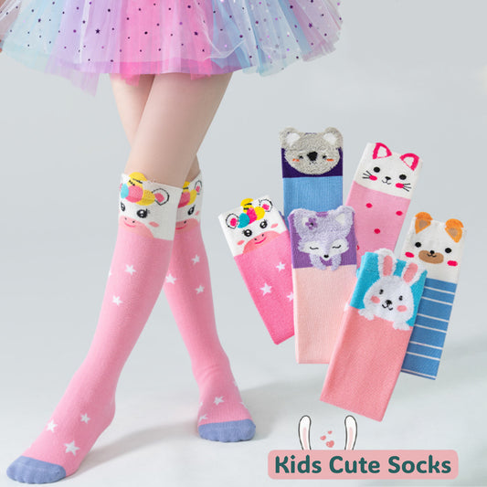 Girls Animal Cartoon Over-The-Knee Crazy Socks