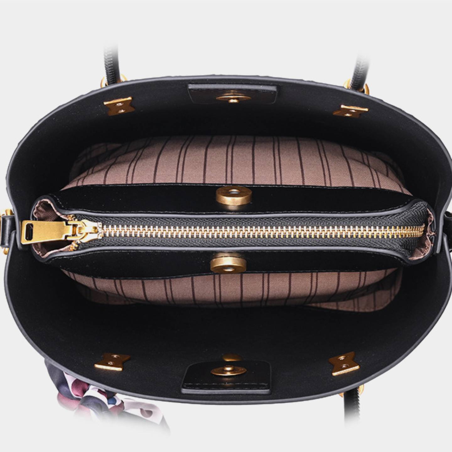 Scarf Bucket Crossbody Bag