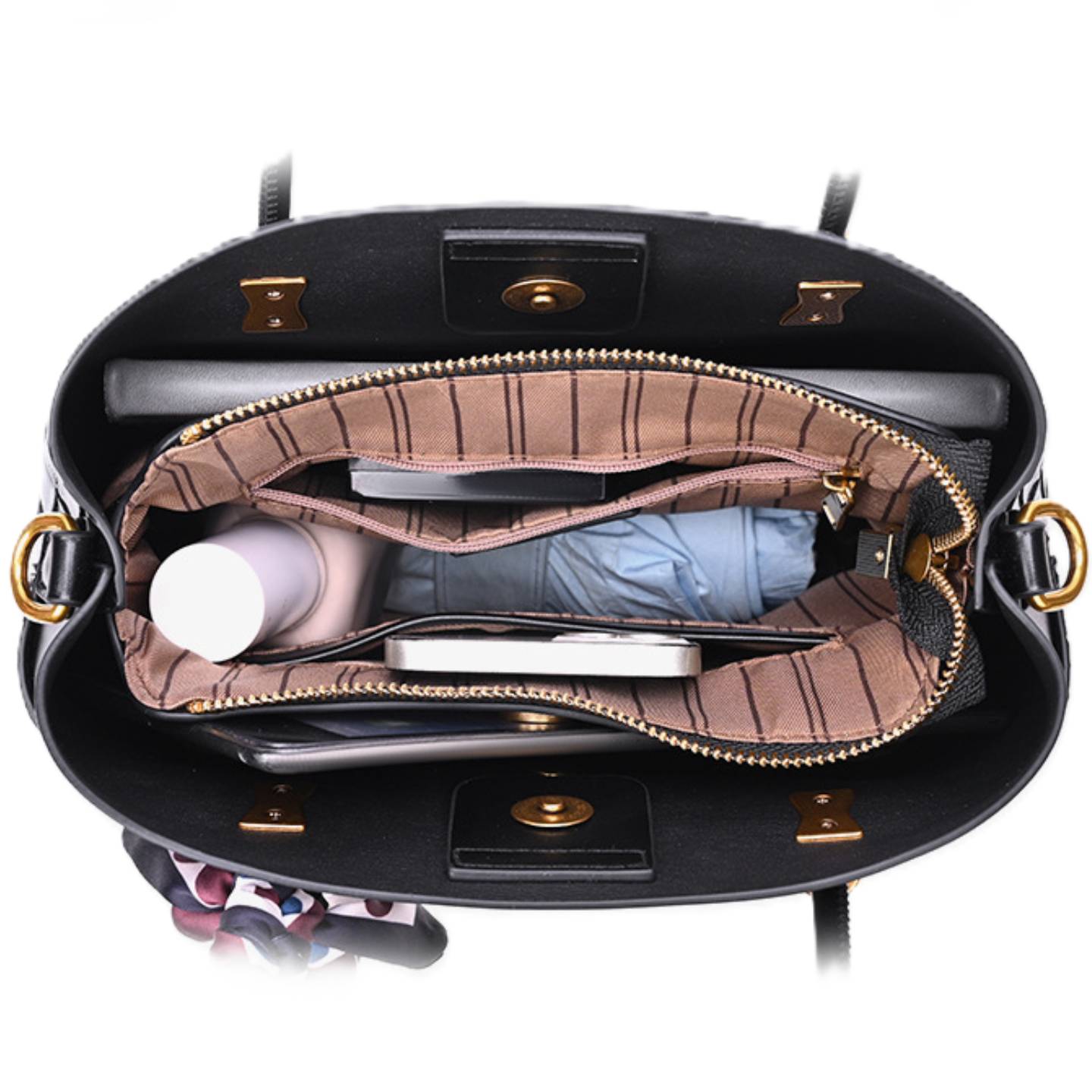 Scarf Bucket Crossbody Bag