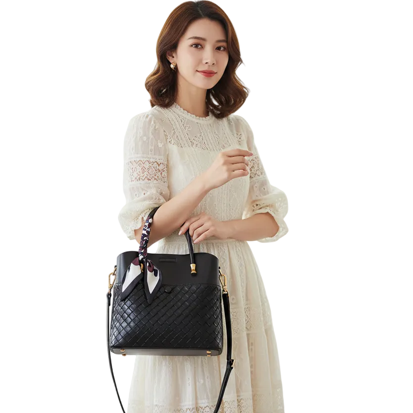 Scarf Bucket Crossbody Bag