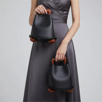 Posh Wooden Bucket Crossbody/Handbag