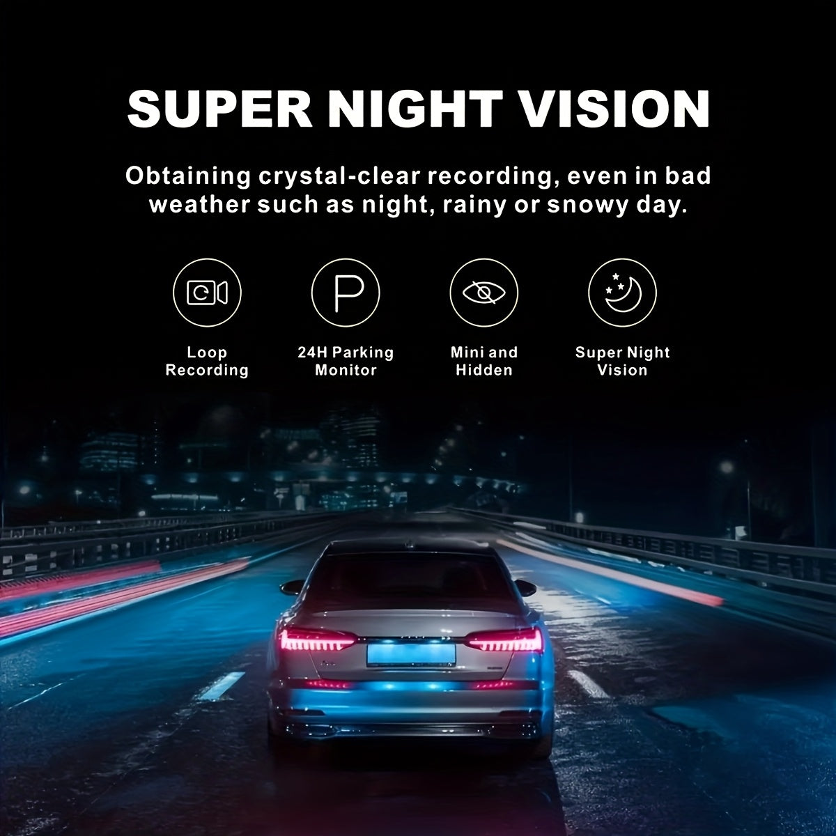 4-Channel Car Dash Camera with 1080P Front And 720P Left/Inside Right Rear DVR, Featuring Night Vision, Loop Recording, And 24-Hour Parking Monitoring for Vehicle Additions