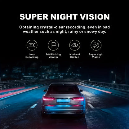 4-Channel Car Dash Camera with 1080P Front And 720P Left/Inside Right Rear DVR, Featuring Night Vision, Loop Recording, And 24-Hour Parking Monitoring for Vehicle Additions