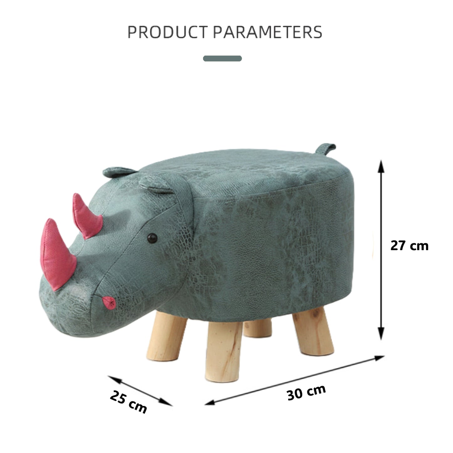 Rhino Animal Children's Ottoman Footstool