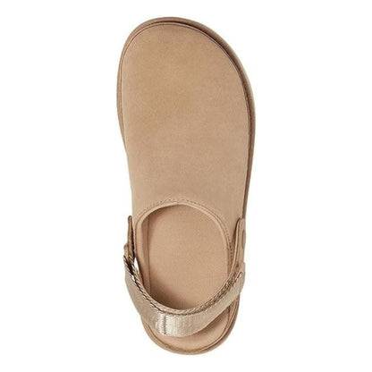 Women's Mulleus Cowhide Platform Sandals - Biege