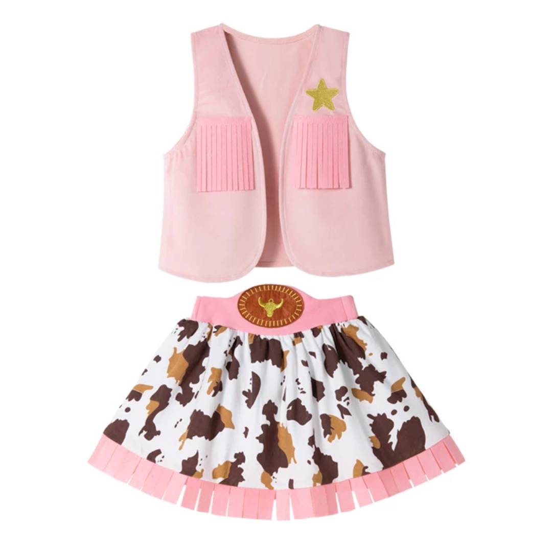 Pink Western Cowgirl Costume Set