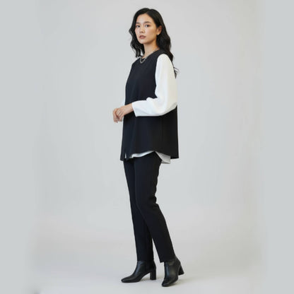 Women 2pcs Loose Long-Sleeved + Vest Top Set