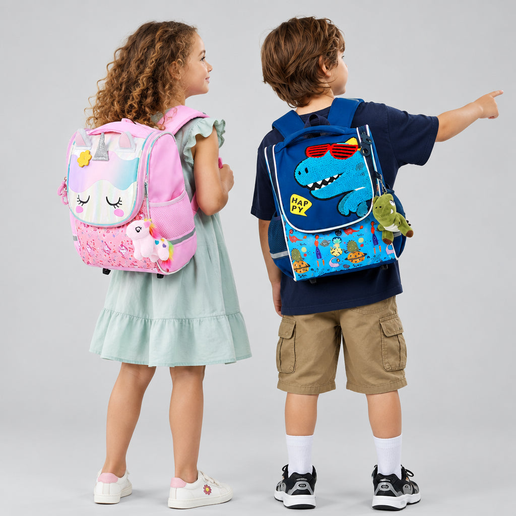Ergonomic 3D Cartoon Kids School Backpacks