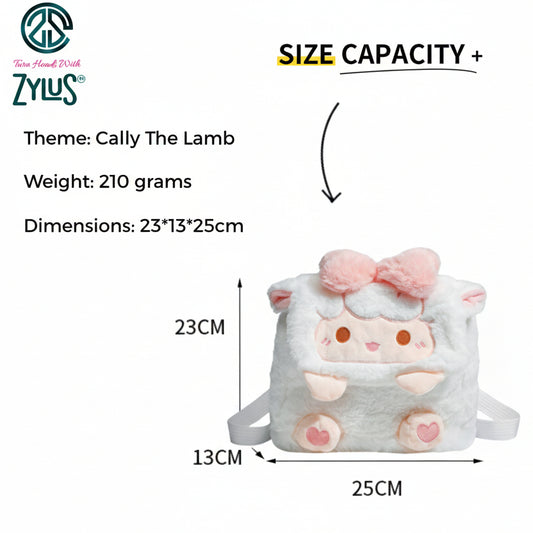 Cally Lamb Plush Backpack