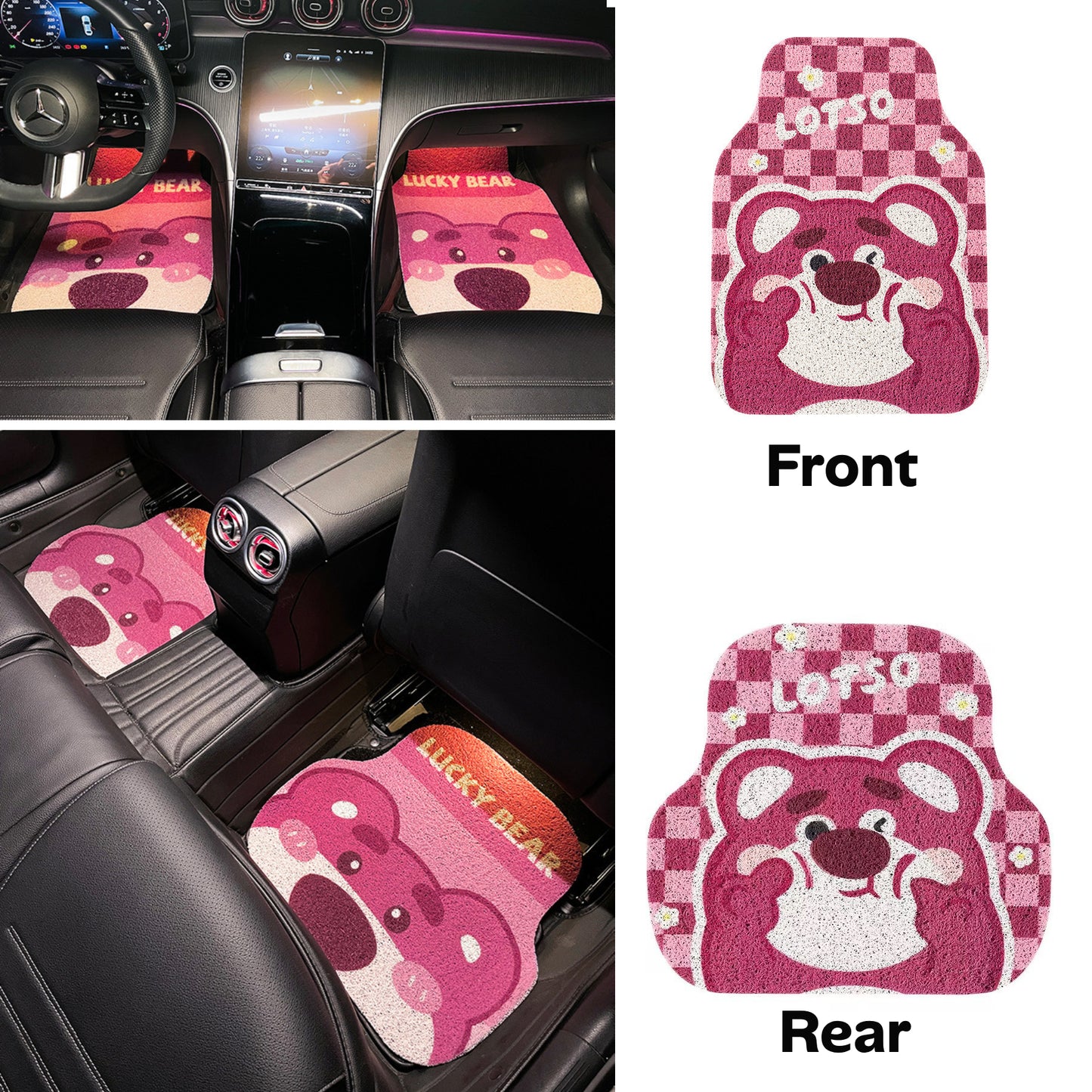 Cute Lotso Bear Universal Non-Slip Car Floor Mats