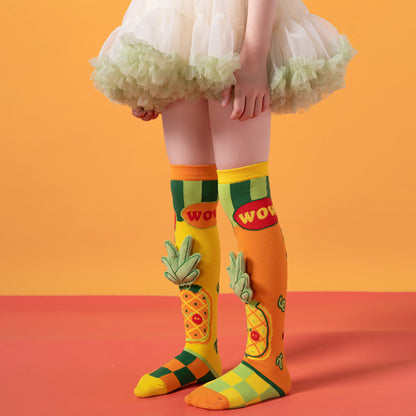 Funky Fruit 3D Cartoon Knee-High Socks