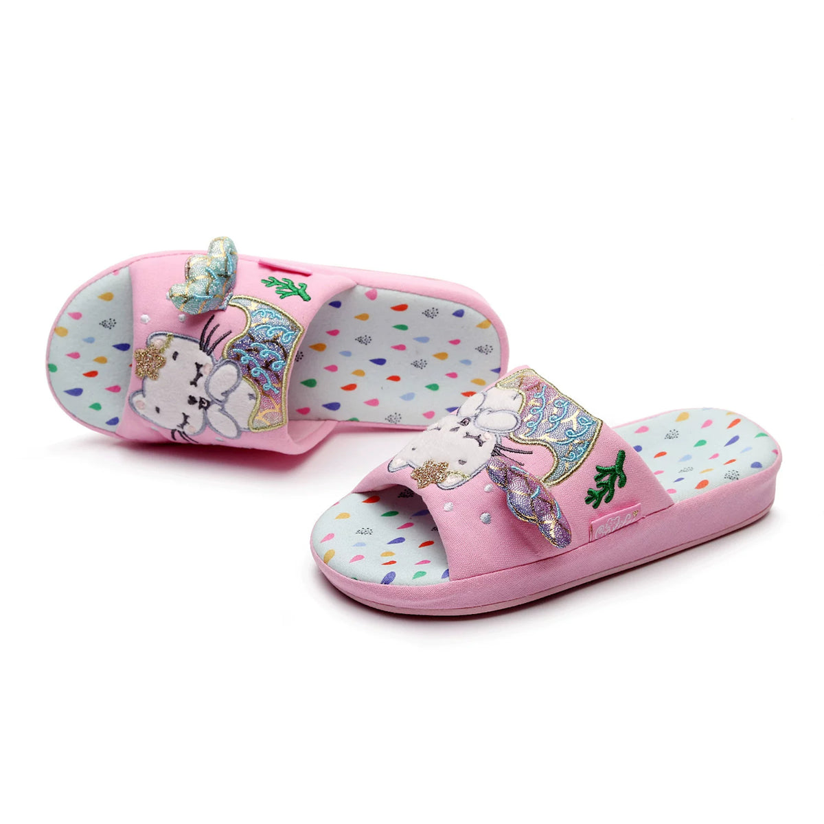 Children's Mermaid Cat Home Slippers