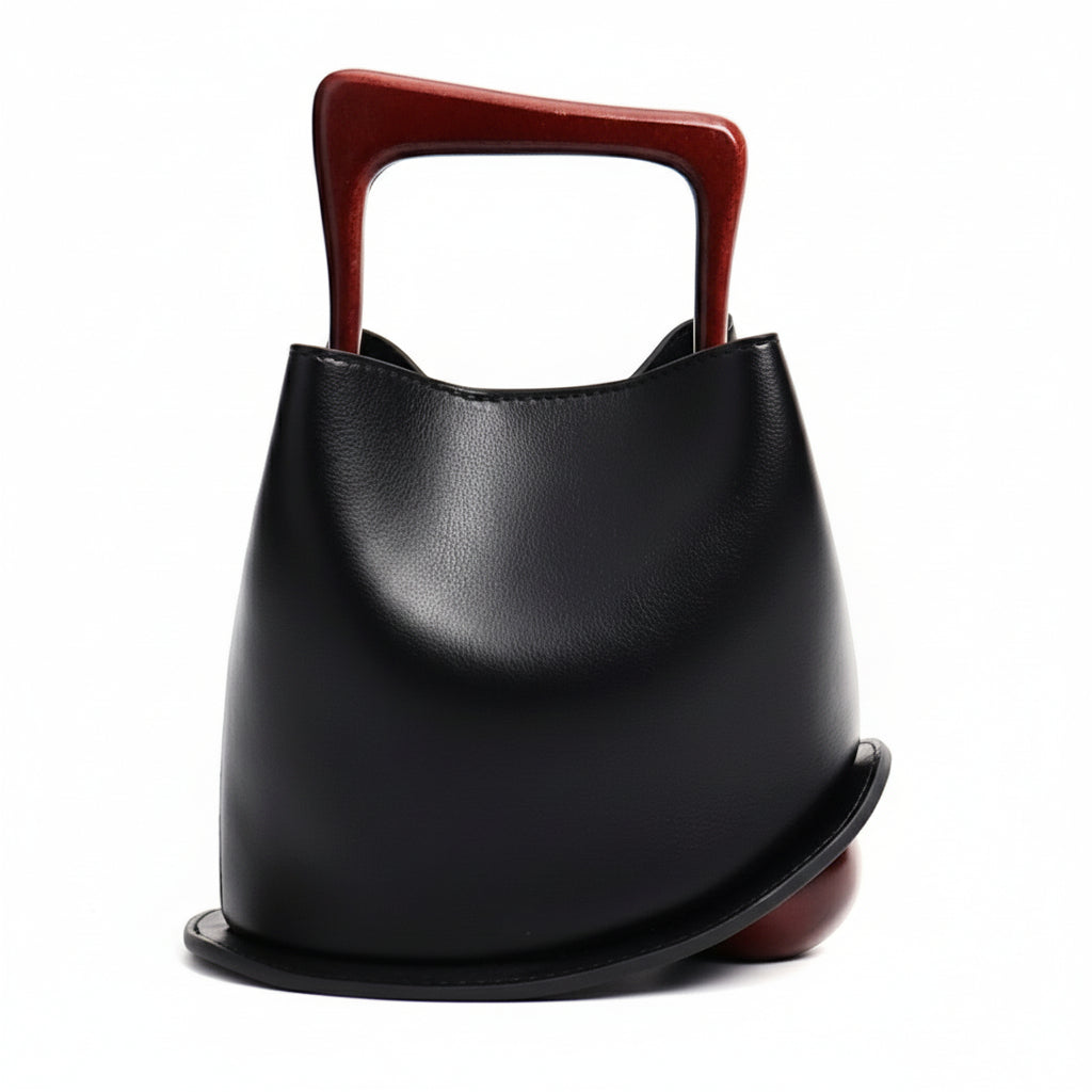 Posh Wooden Bucket Crossbody/Handbag