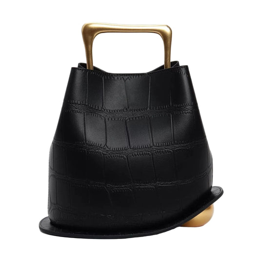 Posh Metal Bucket Crossbody/Handbag