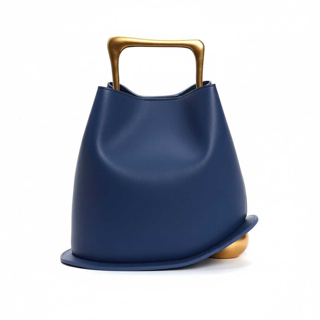 Posh Metal Bucket Crossbody/Handbag