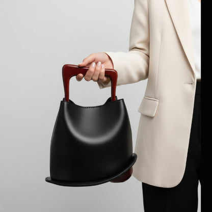 Posh Wooden Bucket Crossbody/Handbag