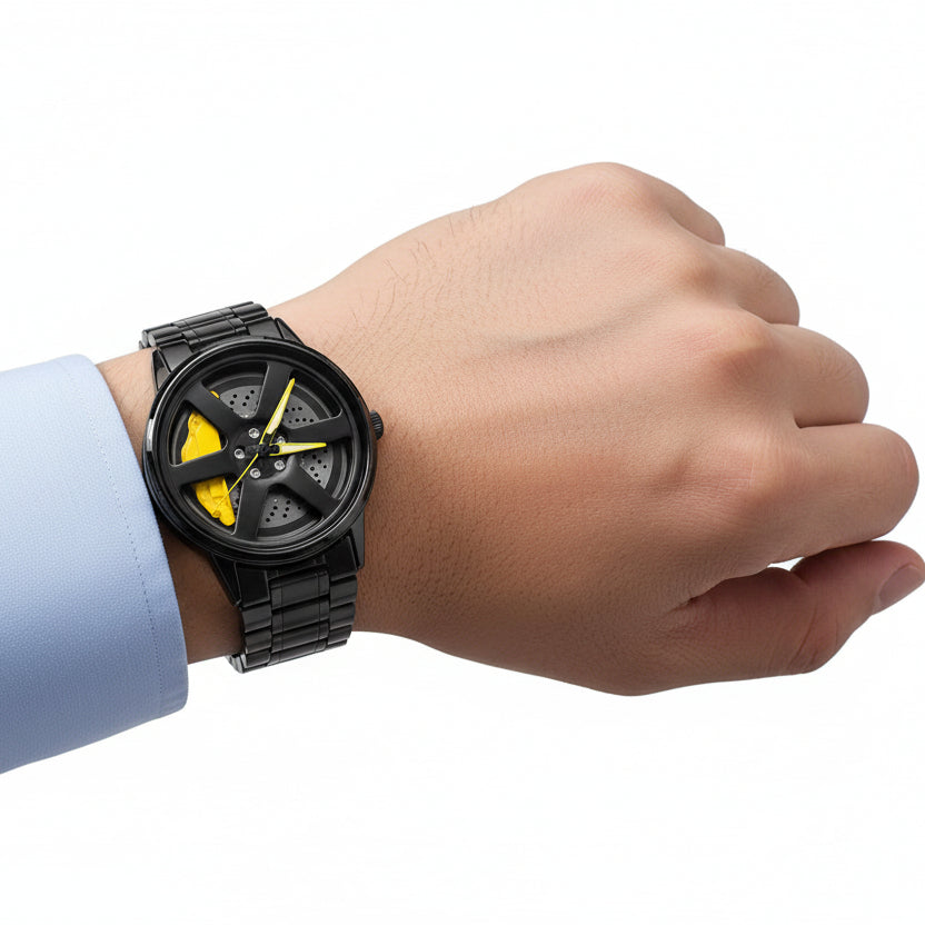 Radial Caliper X Matt Black Quartz Wristwatch