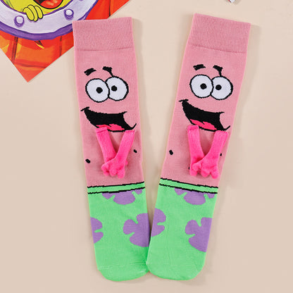 SpongeBob & Patrick 3D Crew Socks - Couple/BFF Socks