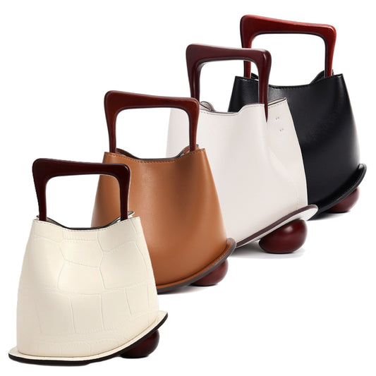 Posh Wooden Bucket Crossbody/Handbag