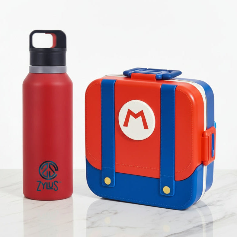 Cute Lunch Box and 550ml Water Bottle Set