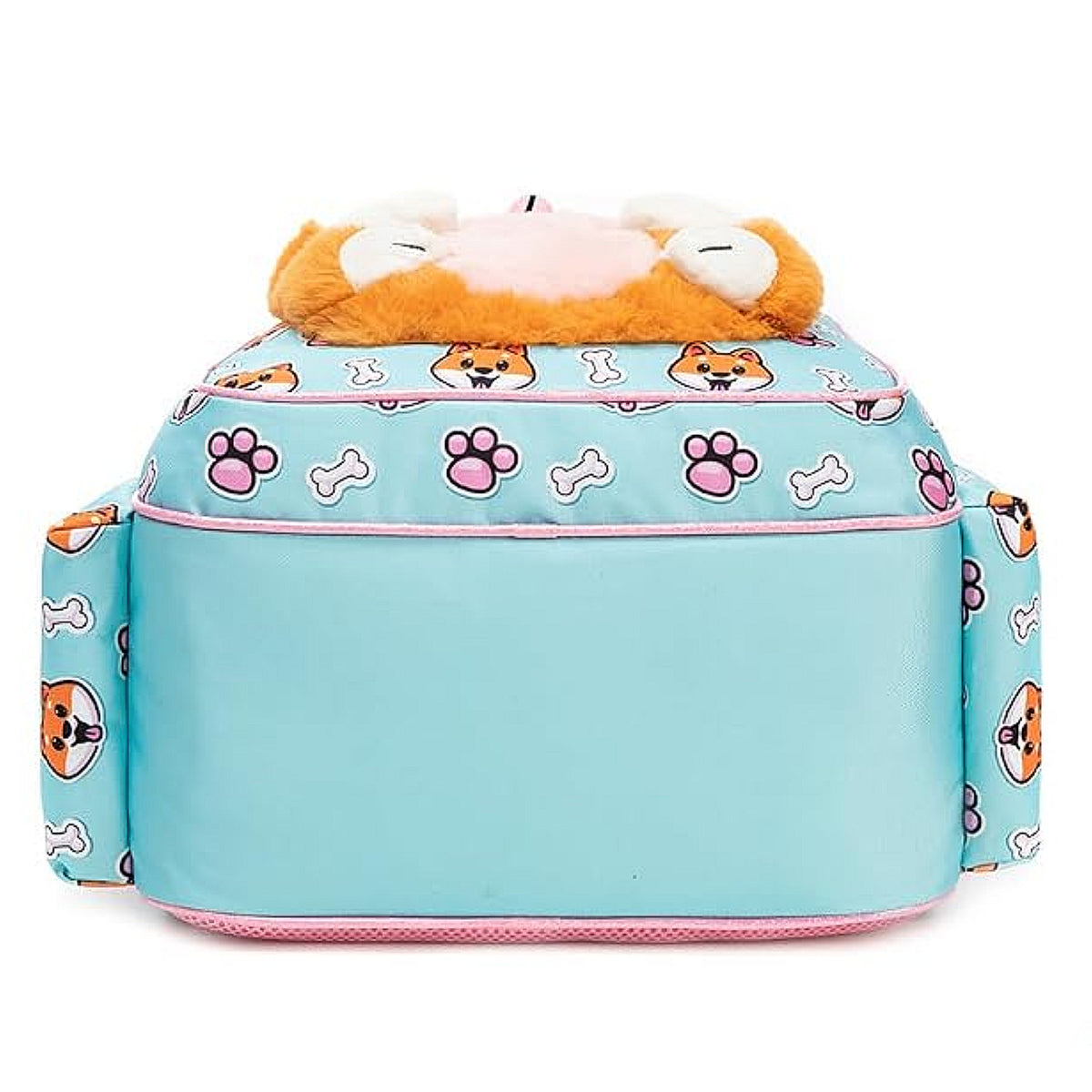 3-Piece 3D Cute Corgi Dog Plush School Bag Set / Backpack + Lunch Bag + Pencil Case