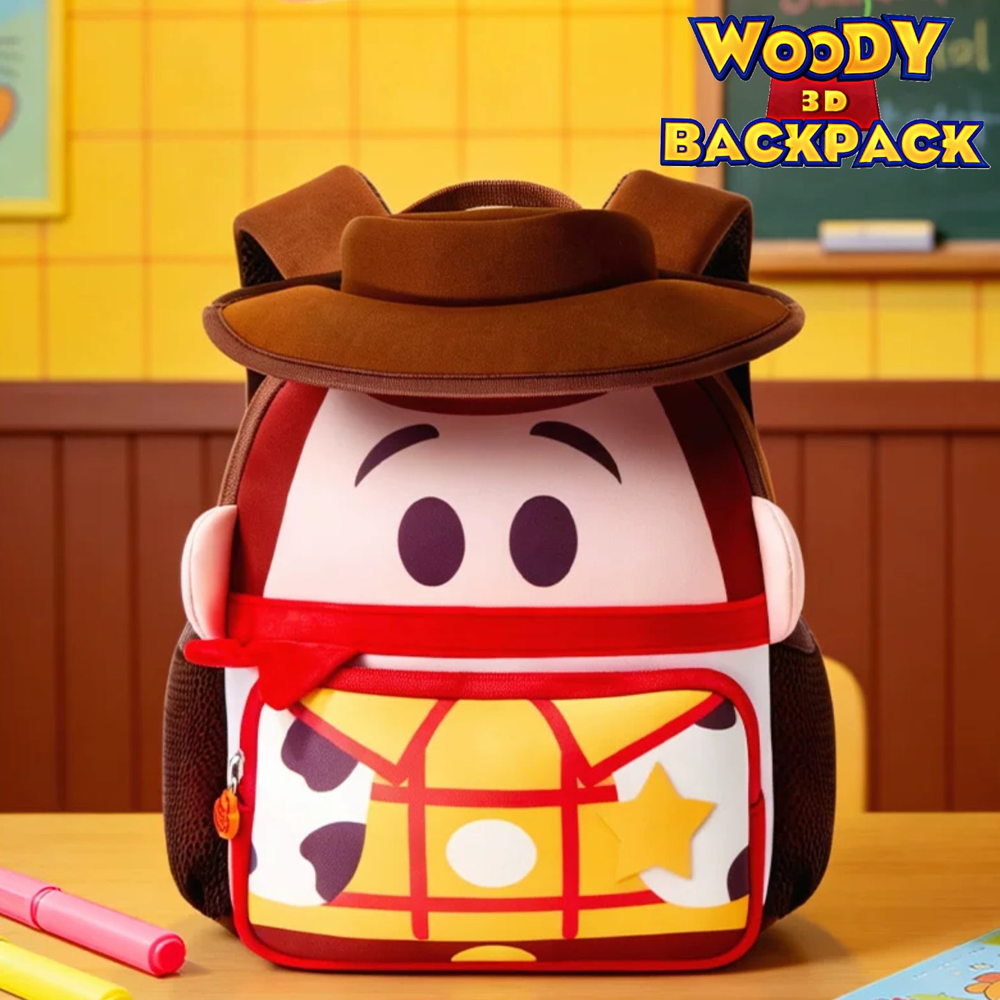 Disney Pixar Toy Story Sheriff Woody 3D Toddler Backpack