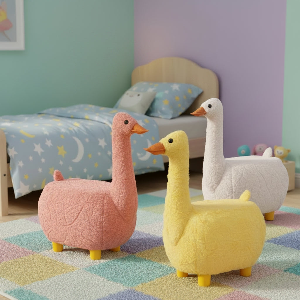 Goose Animal Children's Ottoman Footstool