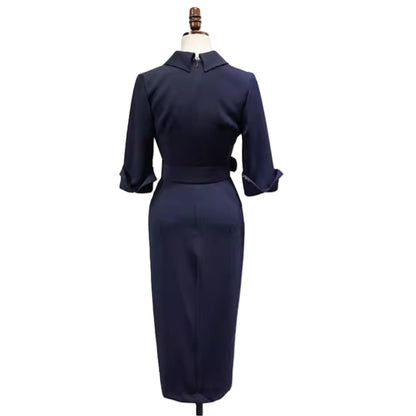 Chic Casual Wrap Midi Dress