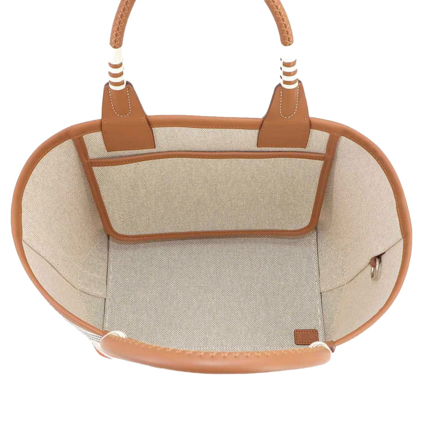Women's Elegant Canvas Tote Bag - Beige