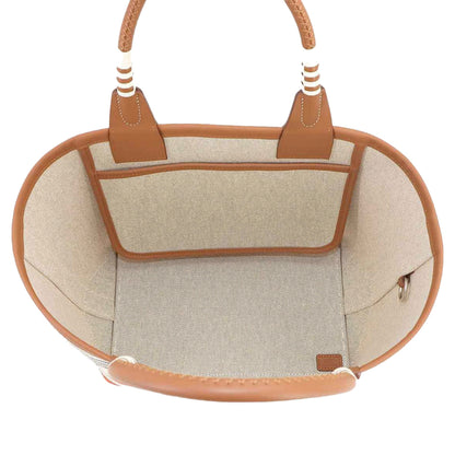 Women's Elegant Canvas Tote Bag - Beige
