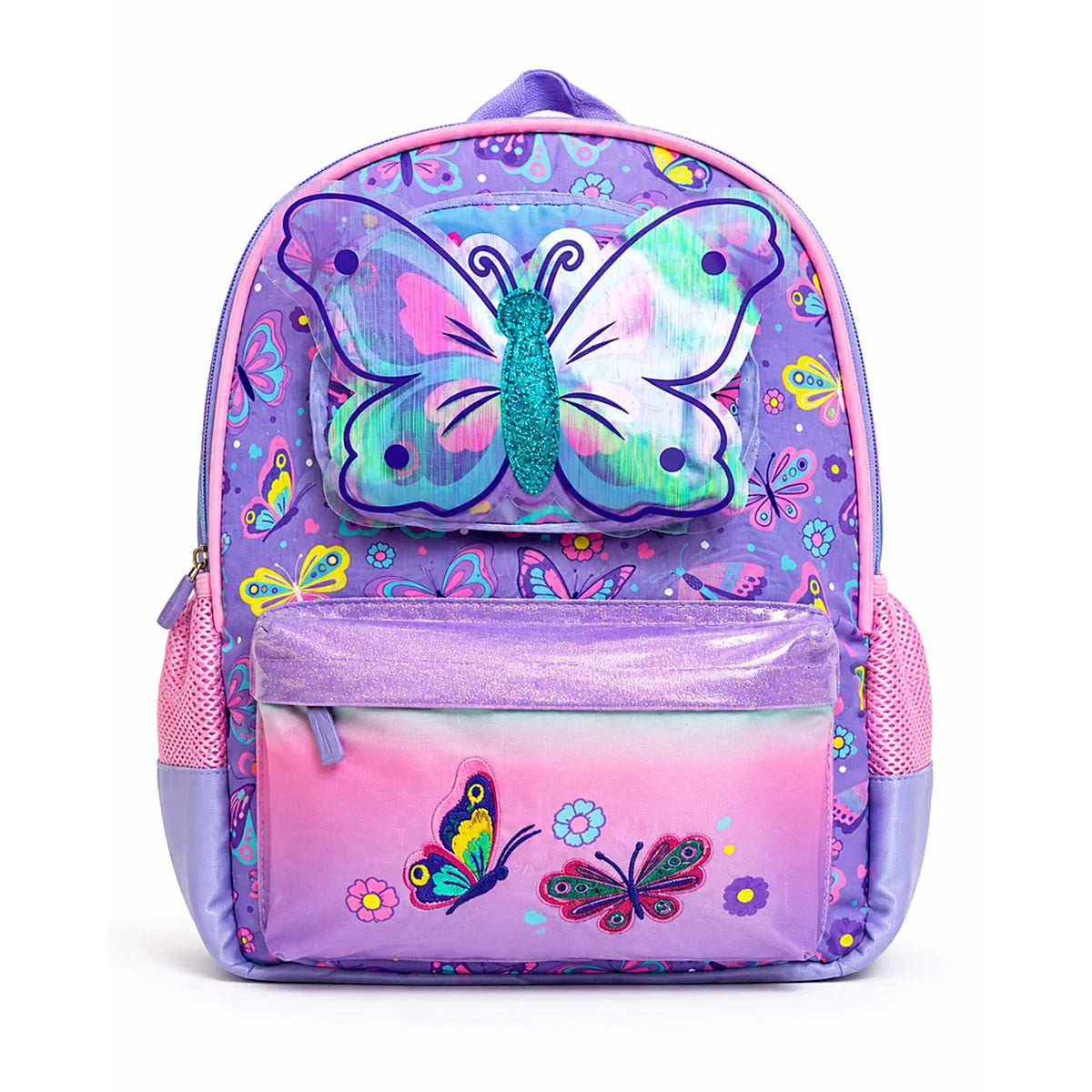 2-Piece Kids Butterfly Fantasy Small Backpack & Duffel Bag Travel Set