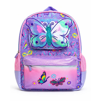 2-Piece Kids Butterfly Fantasy Small Backpack & Duffel Bag Travel Set