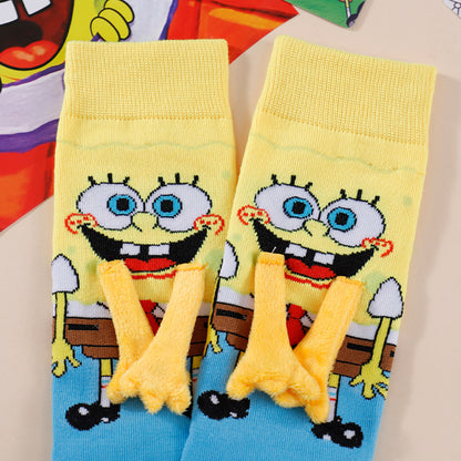 SpongeBob & Patrick 3D Crew Socks - Couple/BFF Socks