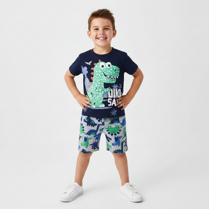 Boys Cute Cartoon Summer 2-Piece Outfit Set
