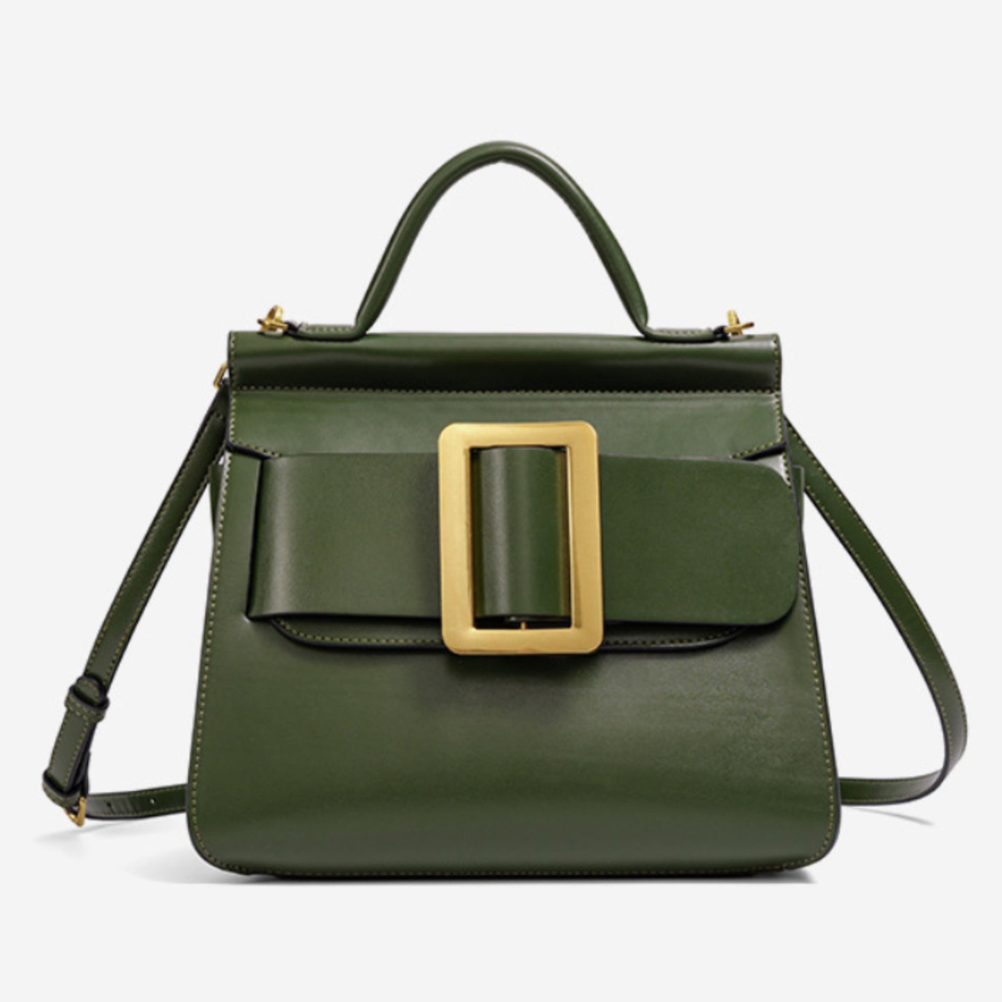 Buckle Satchel Shoulder / Crossbody Bag