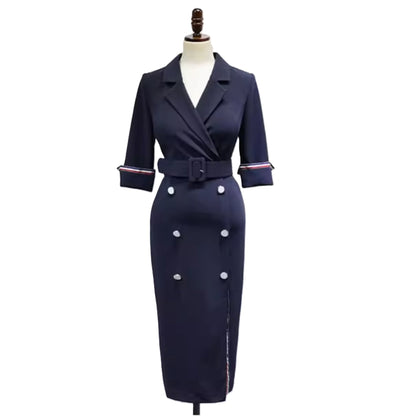 Chic Casual Wrap Midi Dress
