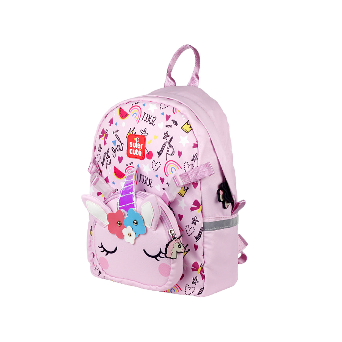 Supercute 2-in-1 Unicorn Kids Backpack with Detachable Crossbody Bag