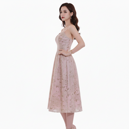 Fiore Gem Suspender Midi Dress.