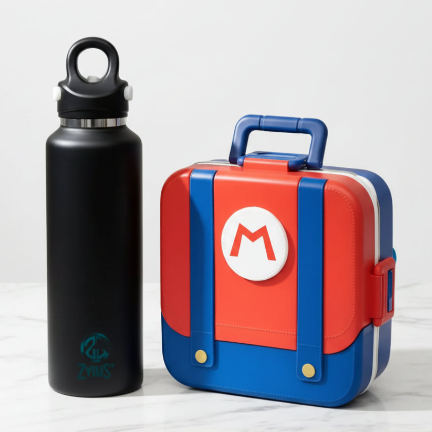 Cute Lunch Box and 600ml Water Bottle Set