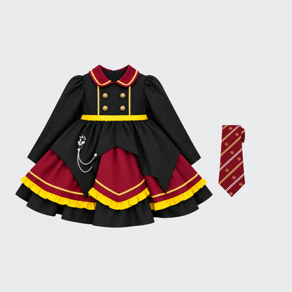 Little Gryffindor Wizard Cosplay Dress Set